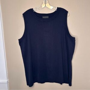 Lane Bryant Sweater Navy Blue Sleeveless Knit Top Layering Plus Size‎ 22/24